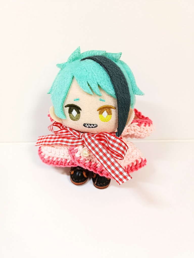 10cmぬい服 いちごミルクフードケープ コットンver.