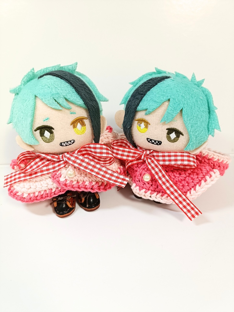 10cmぬい服 いちごミルクフードケープ コットンver.