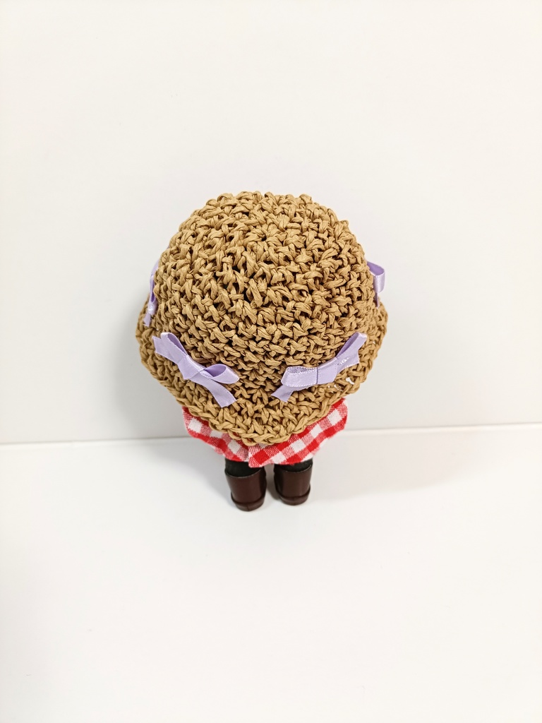 10cmぬい服 ミニリボンだらけ麦わら帽子 -prototype.ver-
