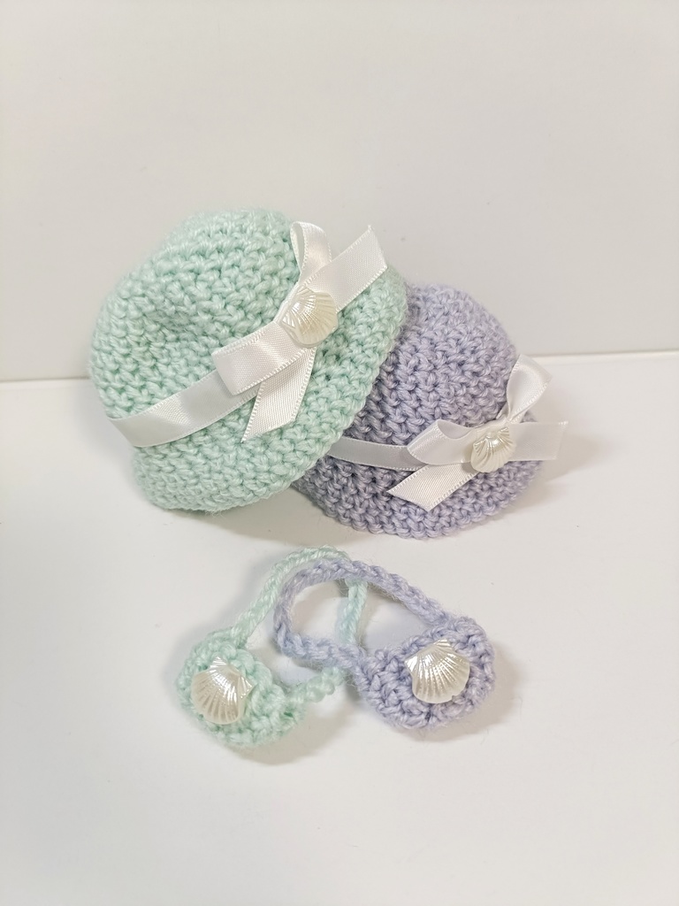 ぬい服10cm パステルマリンハット&バッグセット