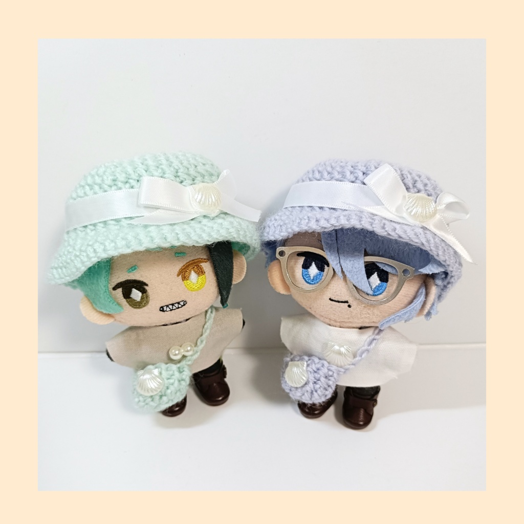 ぬい服10cm パステルマリンハット＆バッグセット