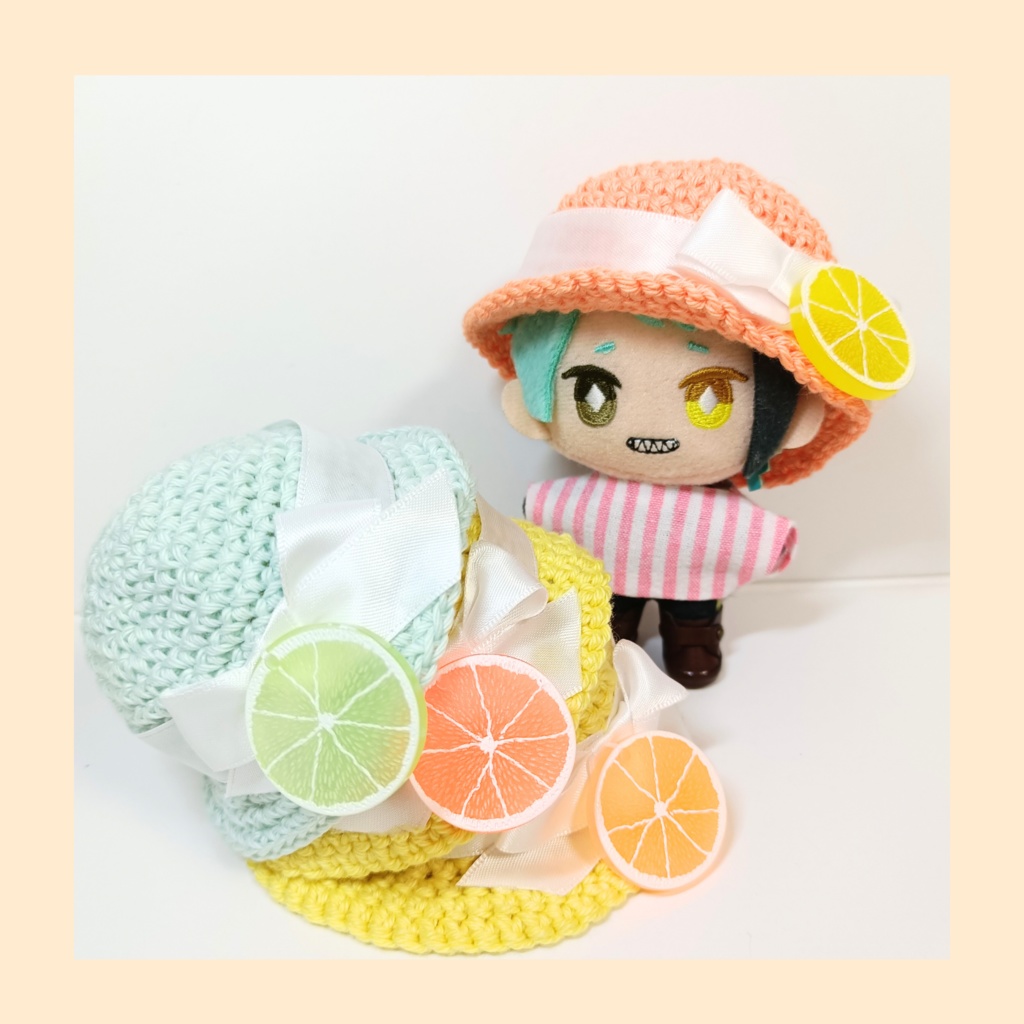 ぬい服10cm シトラスサテンハット