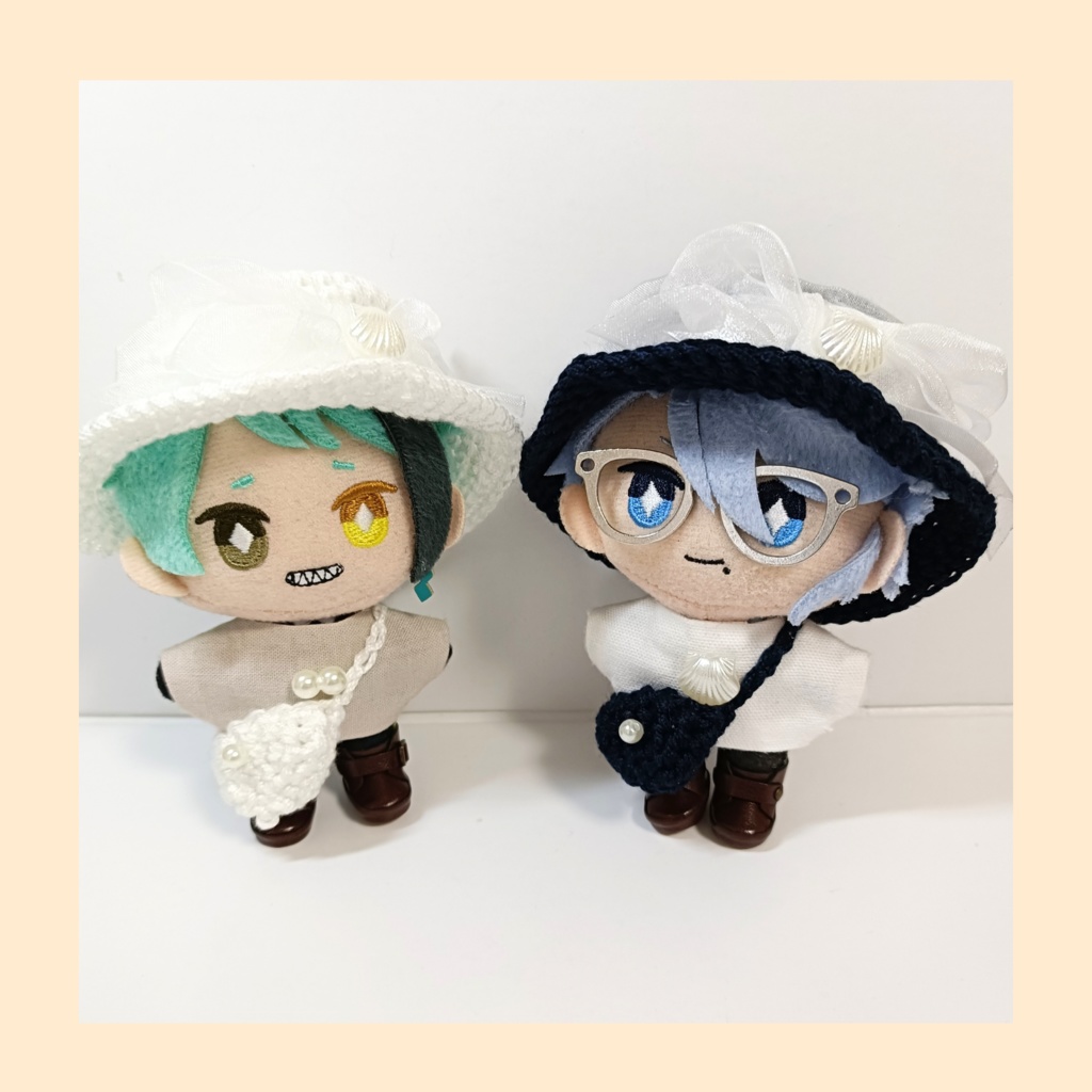 ぬい服10cm オーガンジーマリンハット＆バッグセット