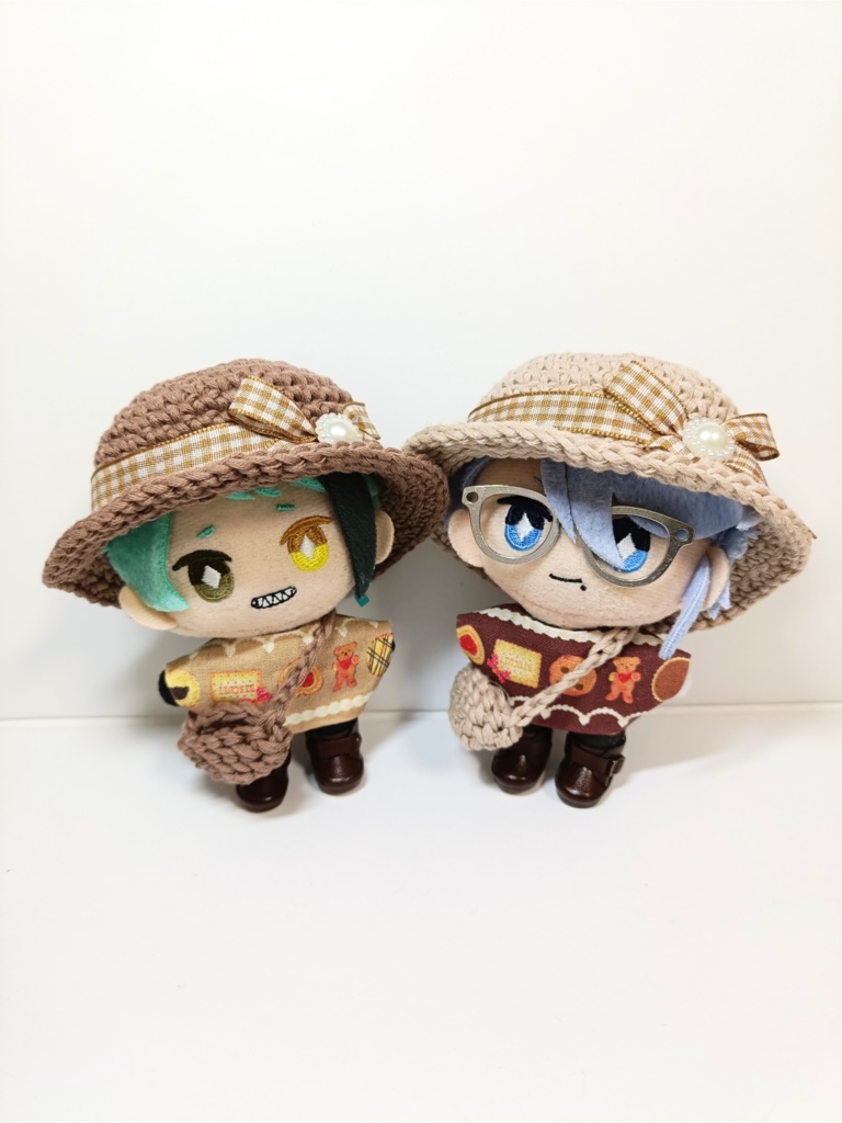 ぬい服10cm コットンモカハット&バッグセット