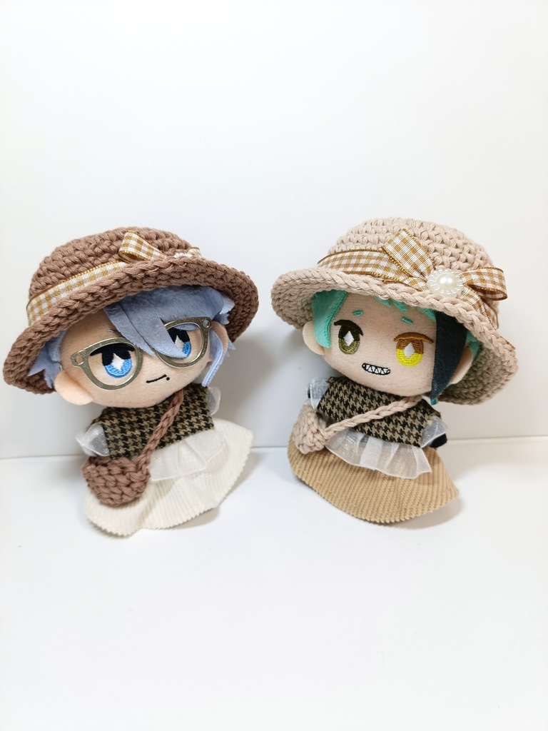ぬい服10cm コットンモカハット&バッグセット