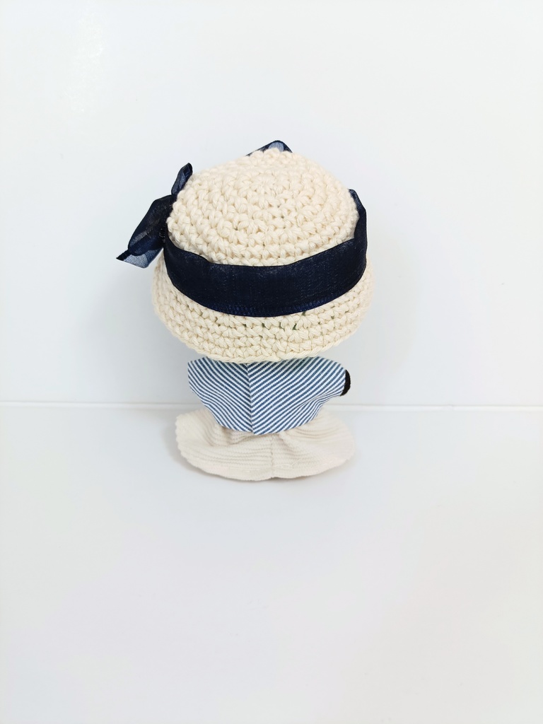 ぬい服10cm オーガンジーフラワーハット