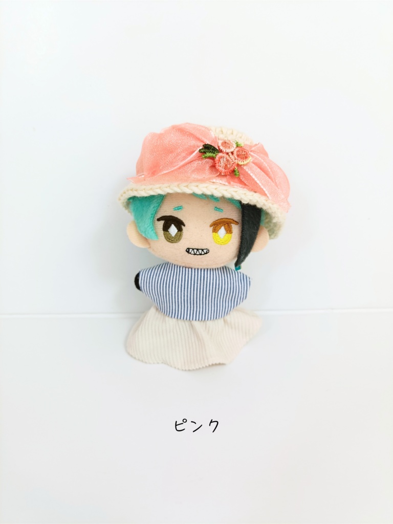 ぬい服10cm オーガンジーフラワーハット
