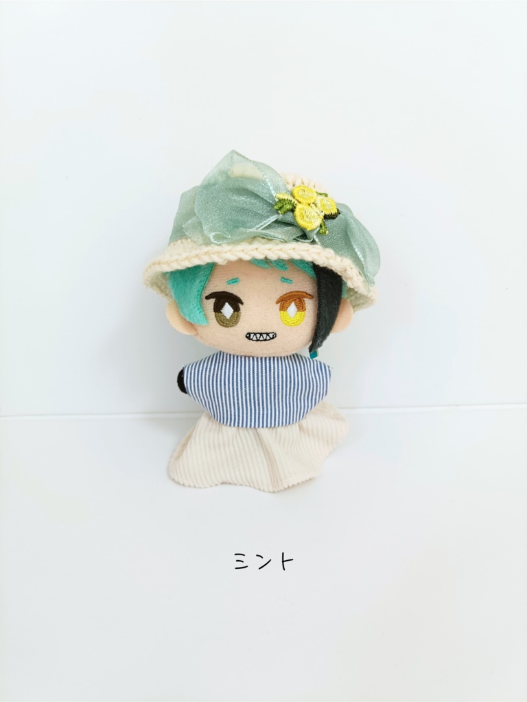 ぬい服10cm オーガンジーフラワーハット