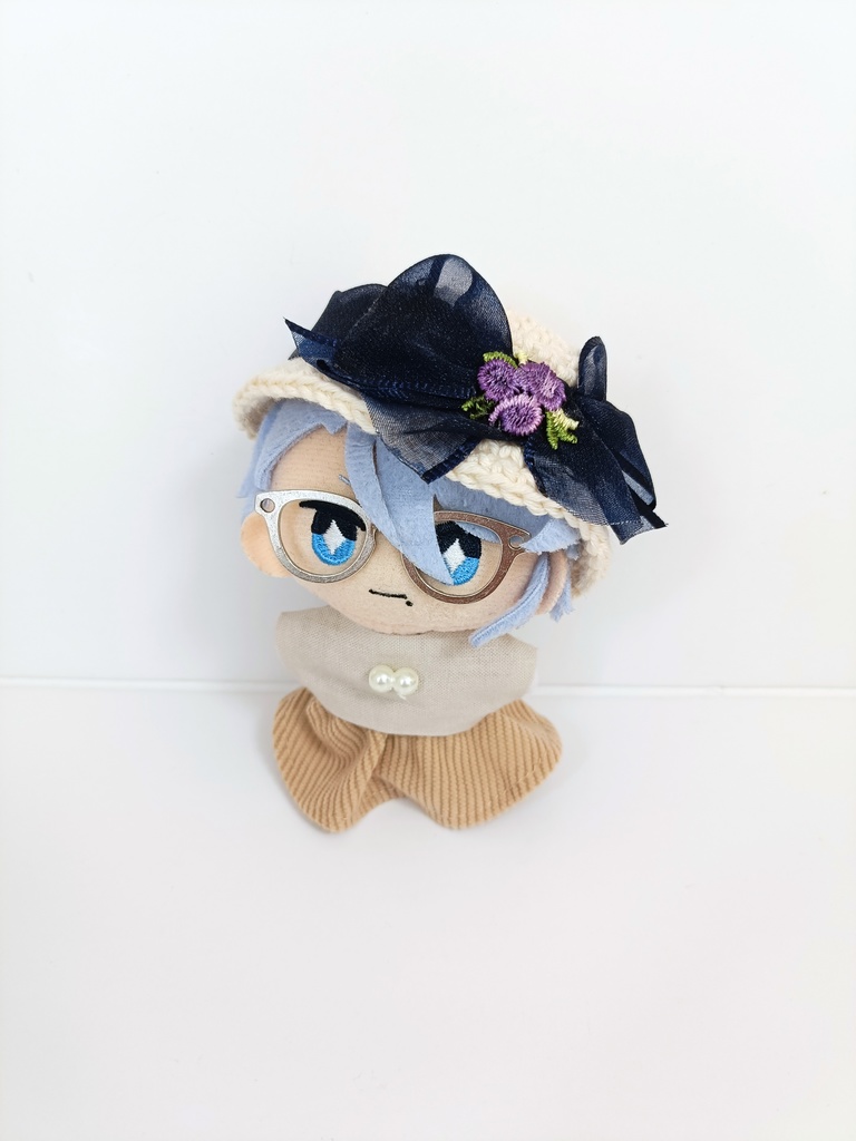 ぬい服10cm オーガンジーフラワーハット