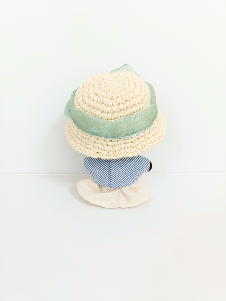 ぬい服10cm オーガンジーフラワーハット