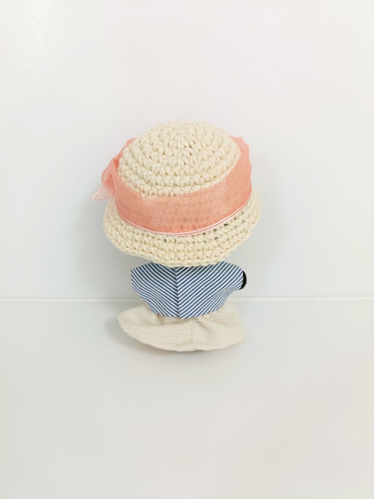 ぬい服10cm オーガンジーフラワーハット