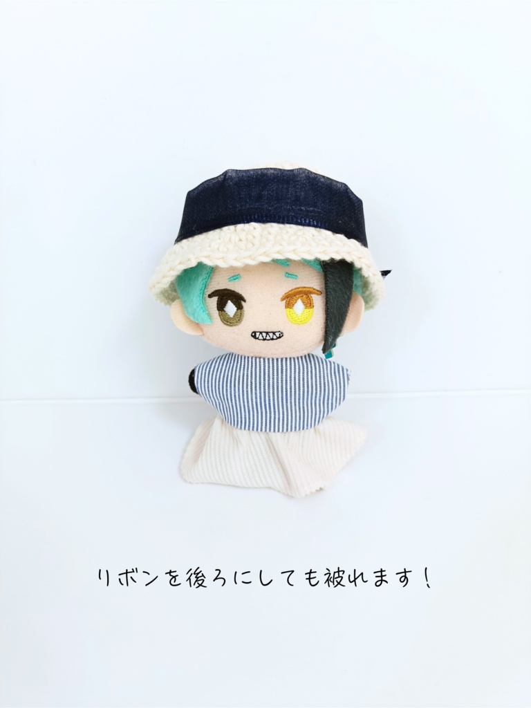 ぬい服10cm オーガンジーフラワーハット