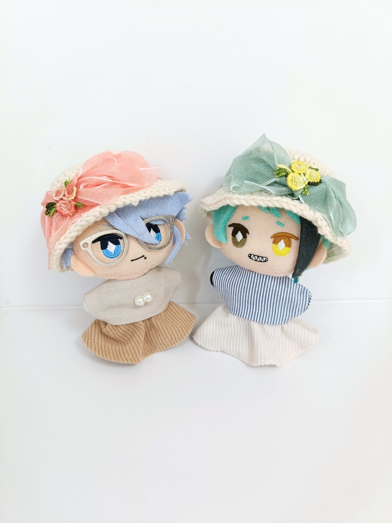 ぬい服10cm オーガンジーフラワーハット