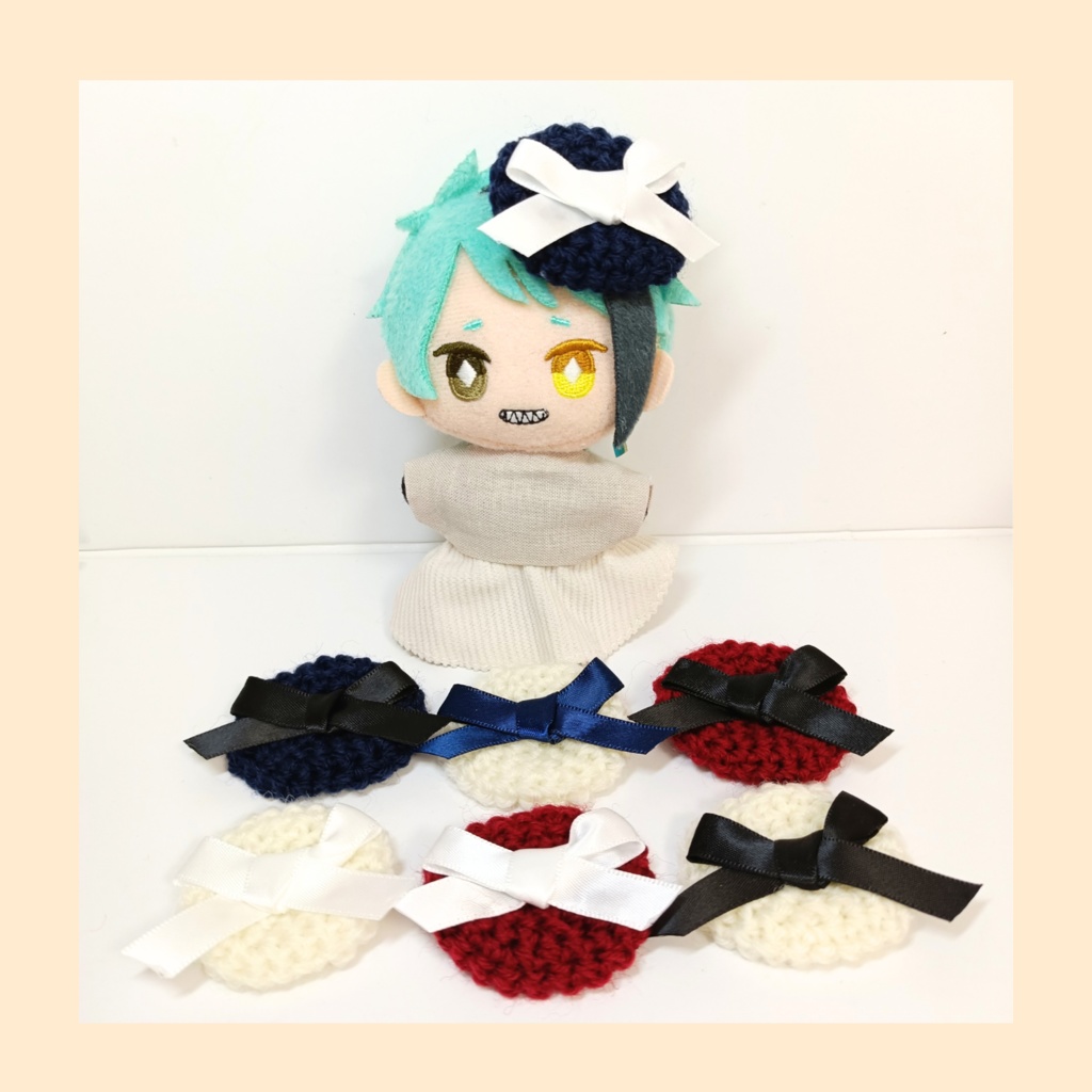 ぬい服10cm サテンリボンチビベレー