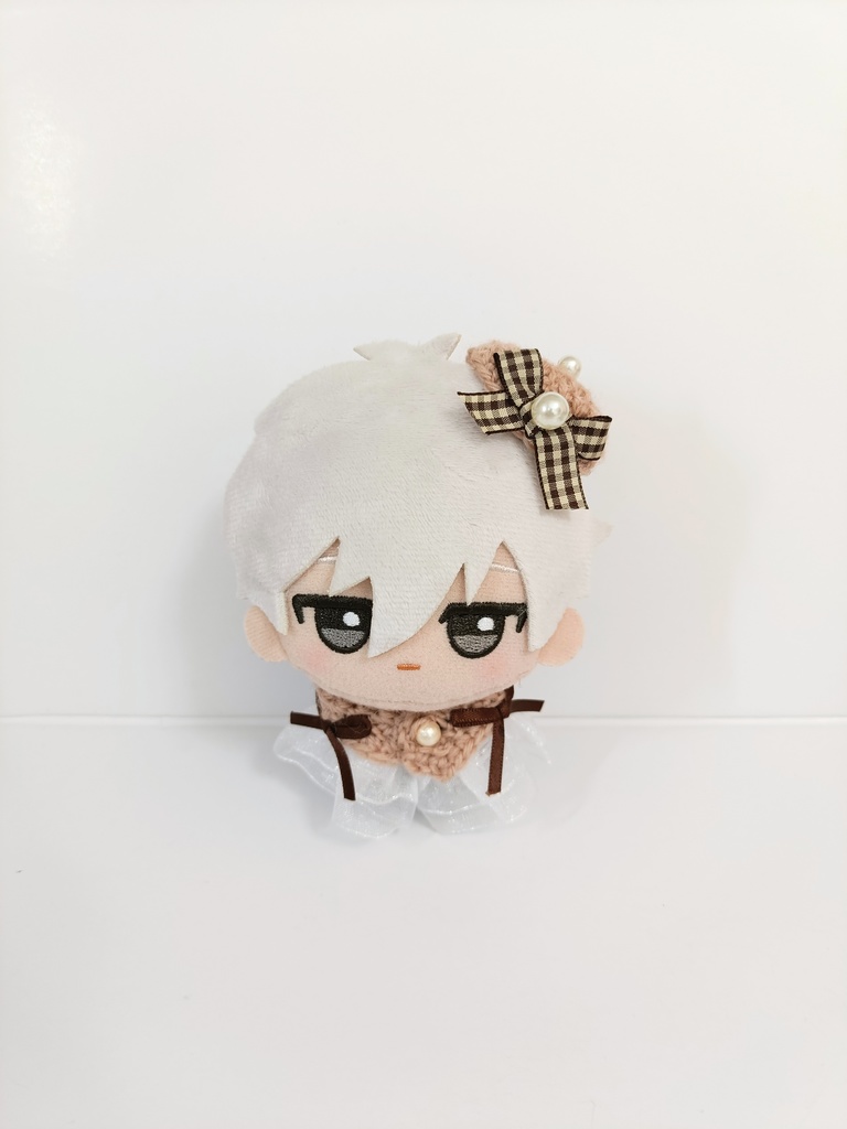 10cmぬい服 チェックリボンケープ&チビベレーセット