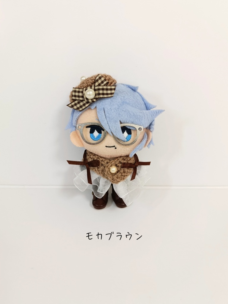 10cmぬい服 チェックリボンケープ&チビベレーセット