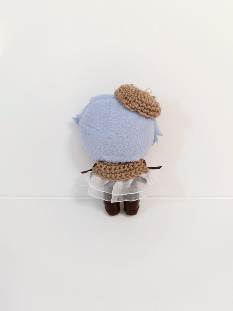 10cmぬい服 チェックリボンケープ&チビベレーセット