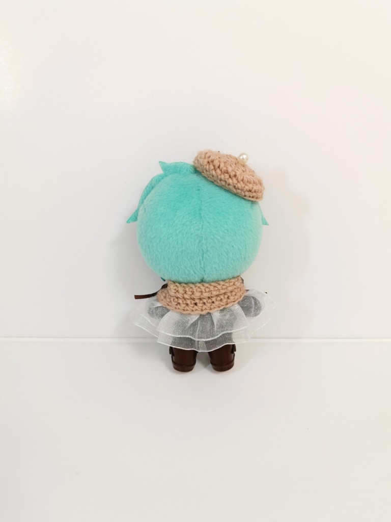 10cmぬい服 チェックリボンケープ&チビベレーセット