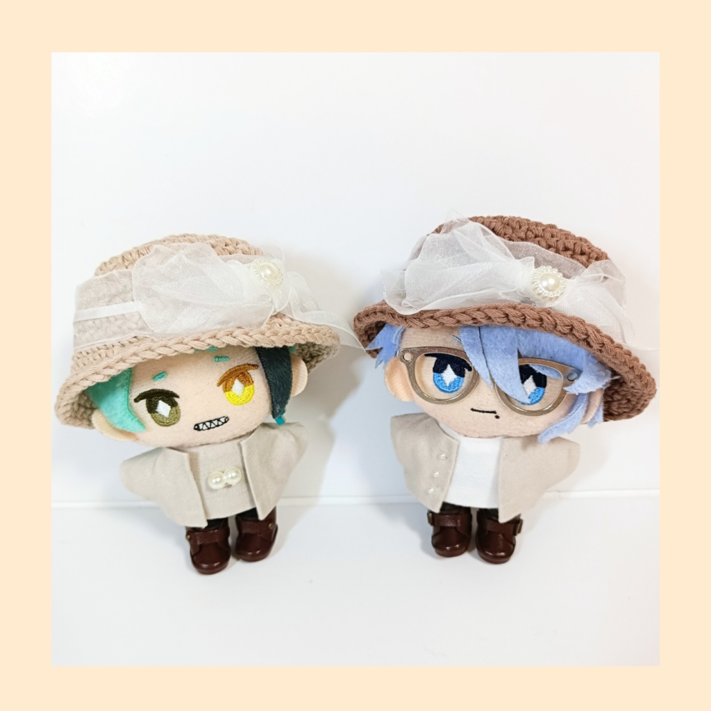 ぬい服10cm オーガンジーモカハット