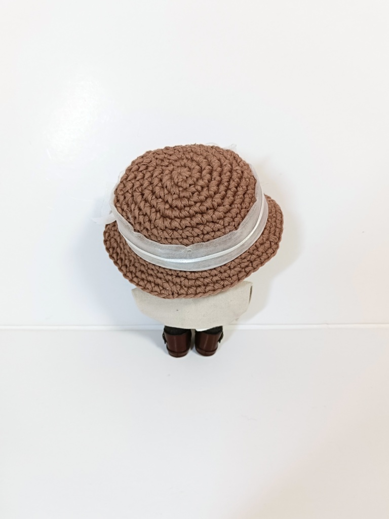 ぬい服10cm オーガンジーモカハット