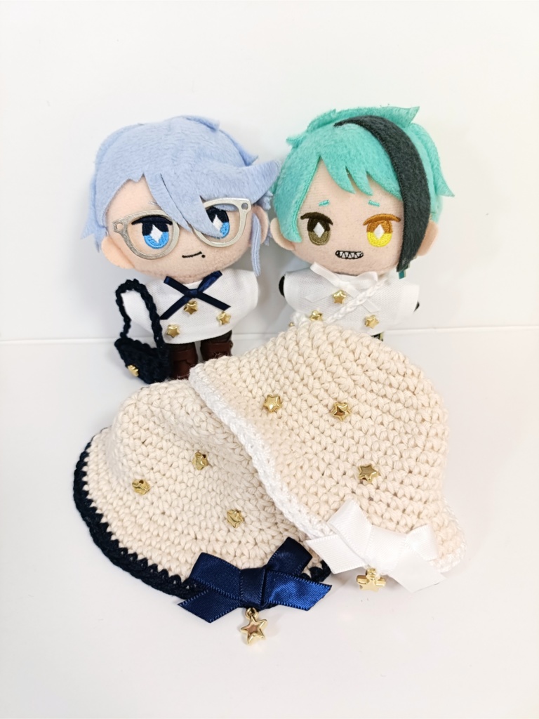 ぬい服10cm キラキラ夏の大三角セット(ハット&トップス&バッグ)