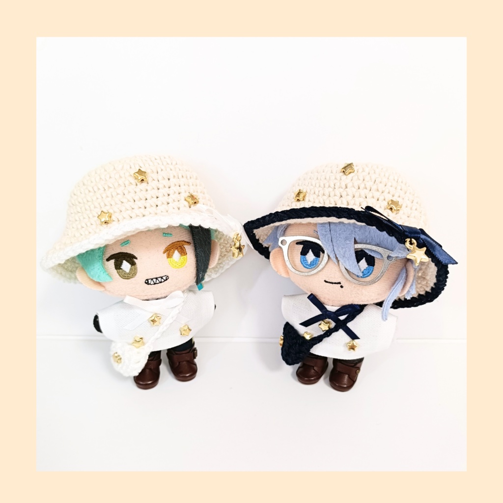 ぬい服10cm キラキラ夏の大三角セット（ハット＆トップス＆バッグ）