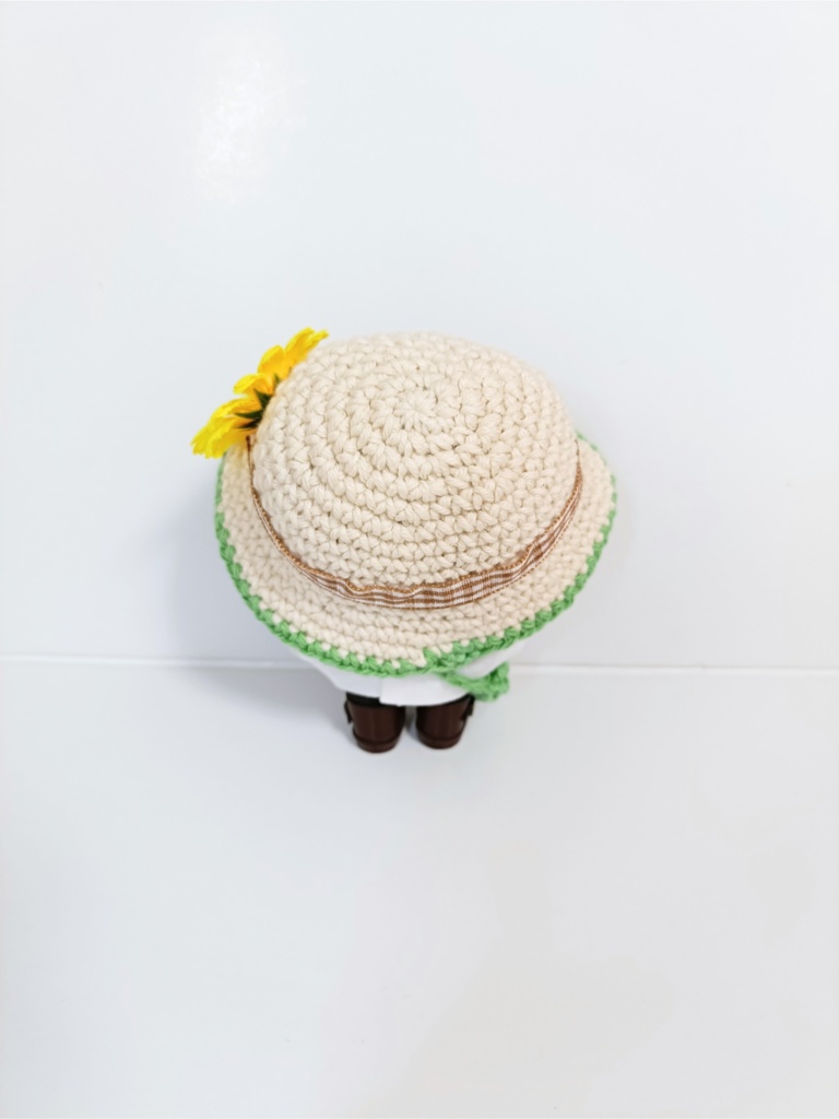 ぬい服10cm コットンひまわりセット~casual~(ハット&トップス&バッグ)