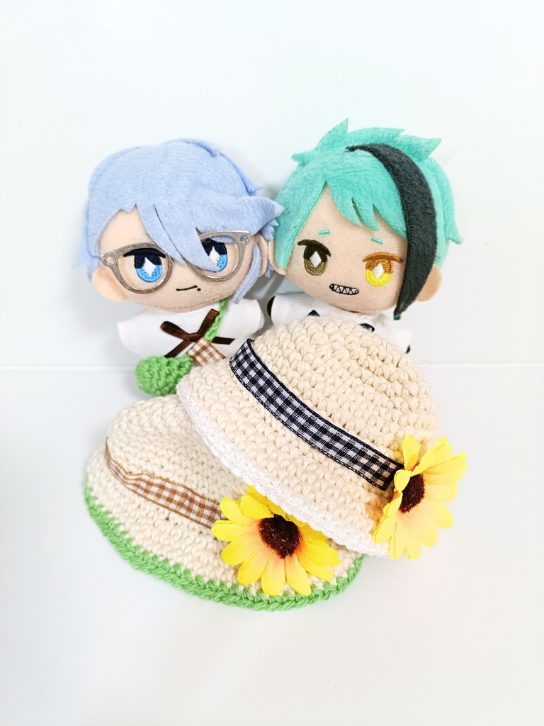 ぬい服10cm コットンひまわりセット~casual~(ハット&トップス&バッグ)