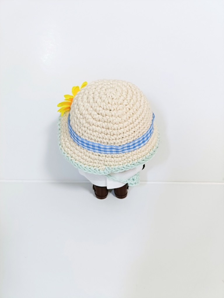 ぬい服10cm コットンひまわりセット~cute~(ハット&トップス&バッグ)
