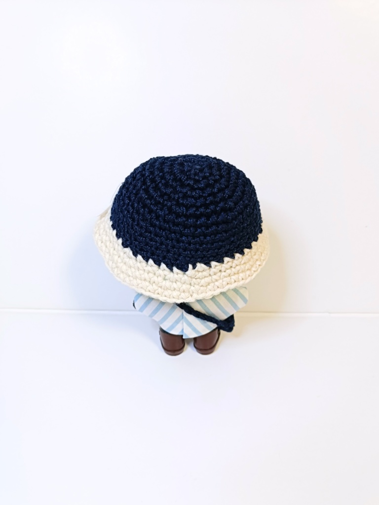 ぬい服10cm コットンマリンセット(ハット&トップス&バッグ)