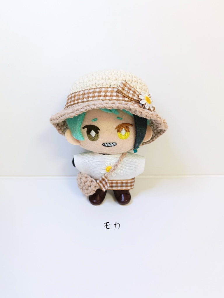 ぬい服10cm フラワーモカセット(ハット&トップス&バッグ)