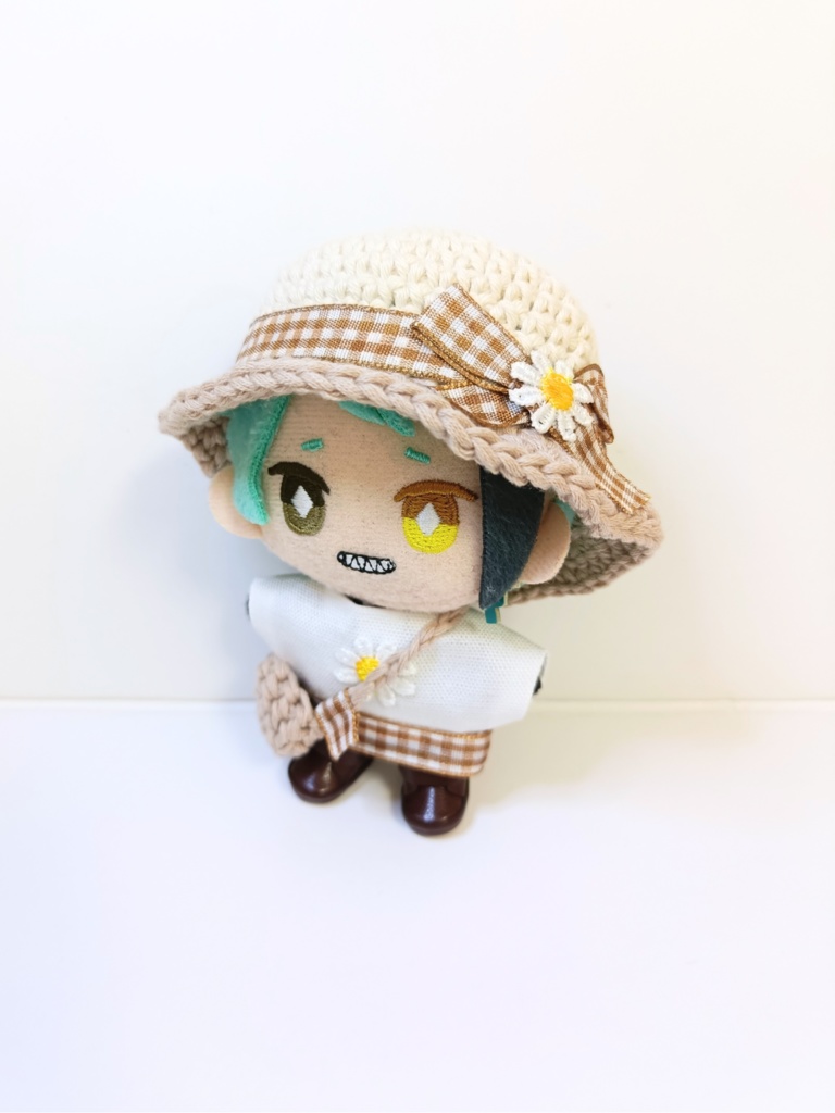 ぬい服10cm フラワーモカセット(ハット&トップス&バッグ)