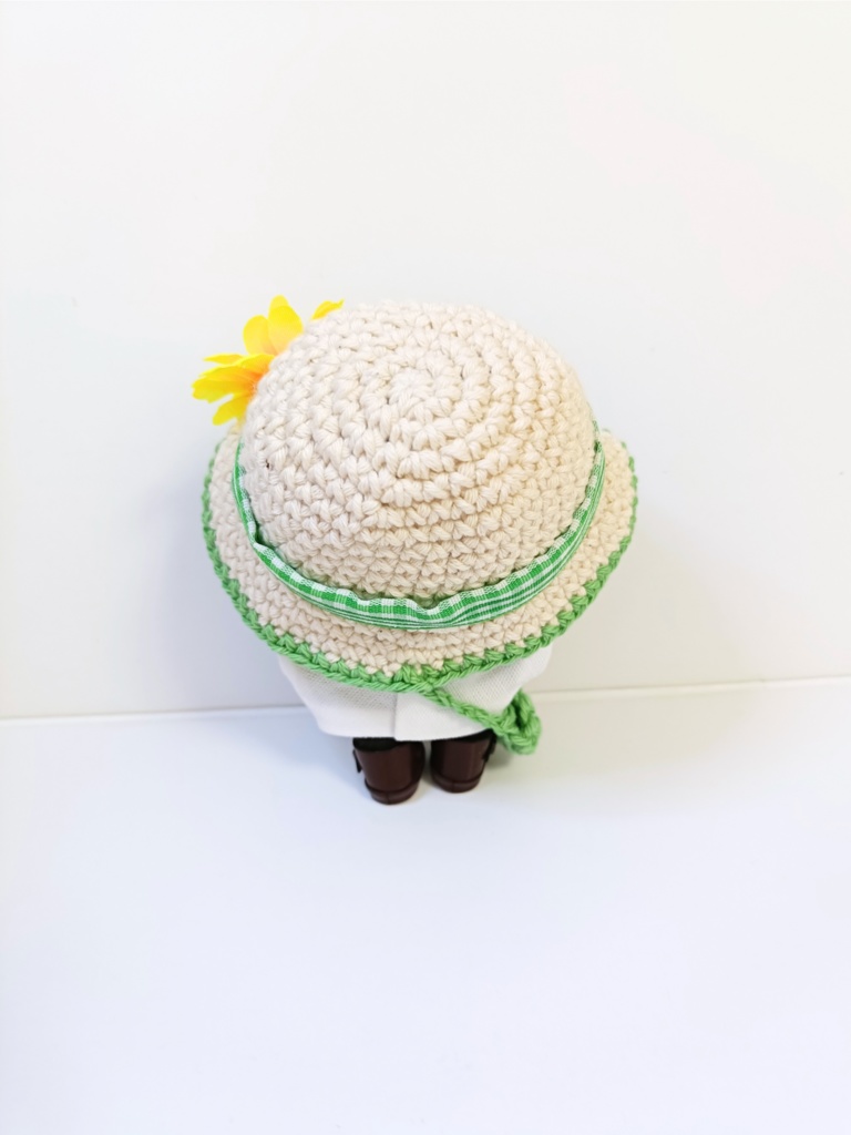 ぬい服10cm コットンひまわりセット~pop~(ハット&トップス&バッグ)
