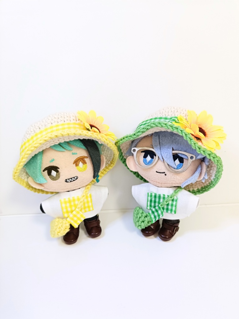 ぬい服10cm コットンひまわりセット~pop~(ハット&トップス&バッグ)