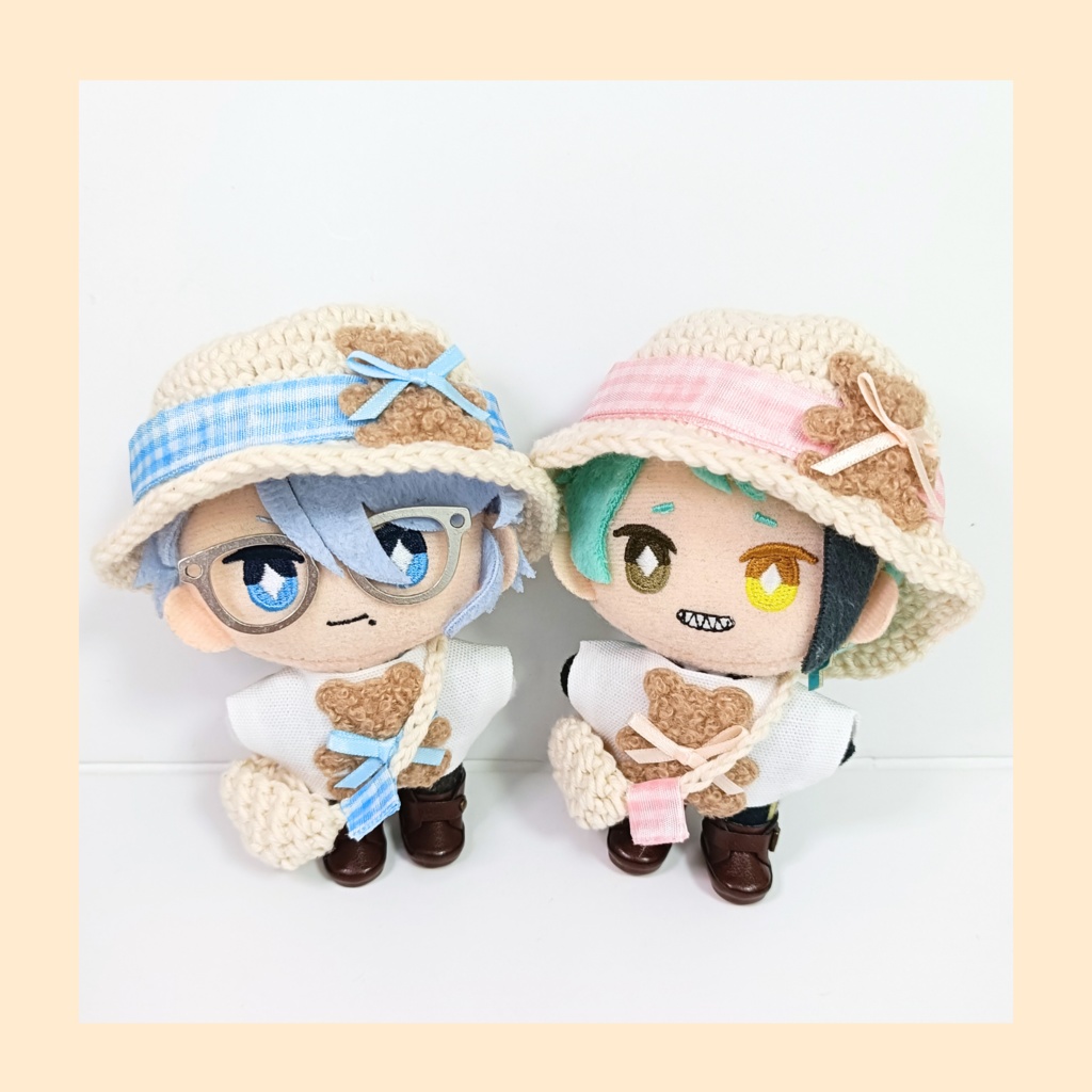 ぬい服10cm ふわふわくまさんセット(ハット&トップス&バッグ)
