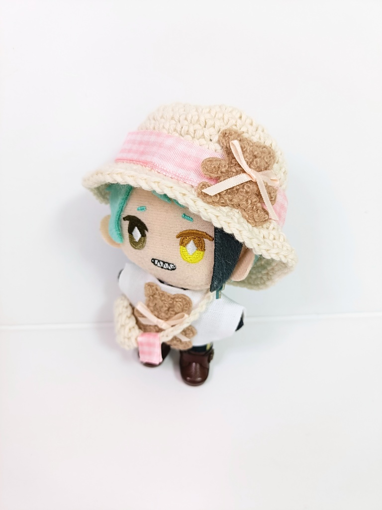 ぬい服10cm ふわふわくまさんセット(ハット&トップス&バッグ)