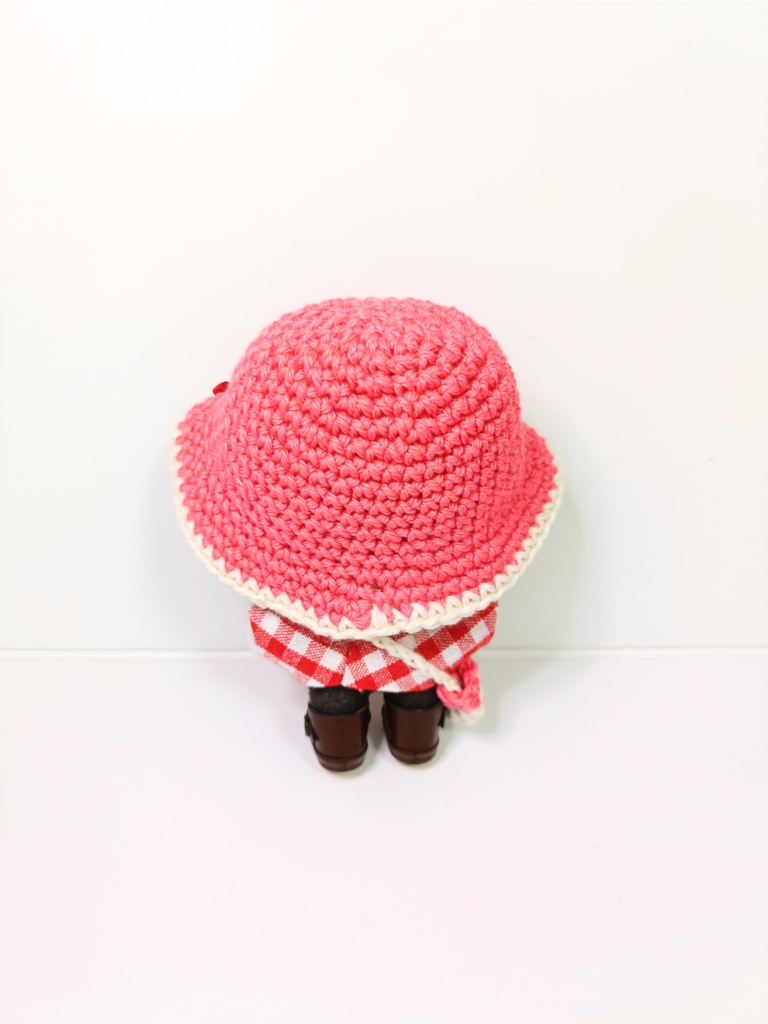 ぬい服10cm 夏のいちごセット(ハット&トップス&バッグ)