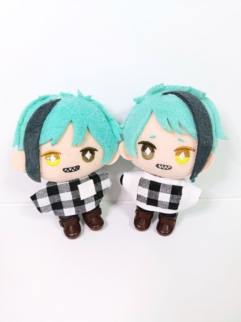 ぬい服10cm シンプルモノクロセット(ハット&トップス&バッグ)