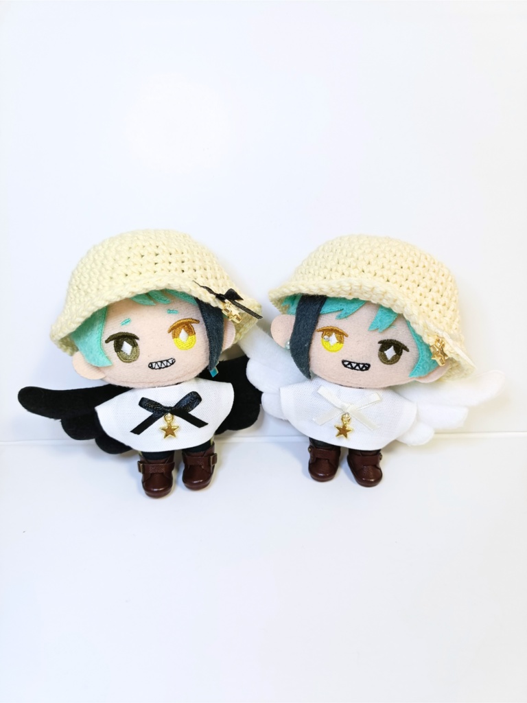 ぬい服10cm 天使&だ天使セット(ハット&トップス)