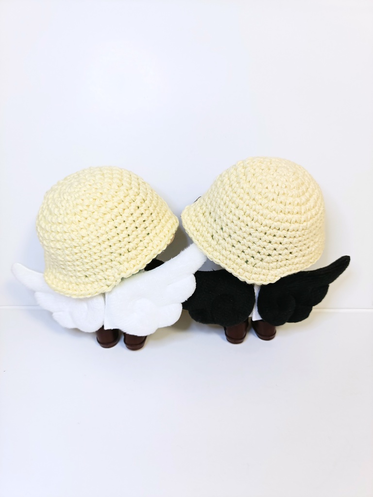 ぬい服10cm 天使&だ天使セット(ハット&トップス)