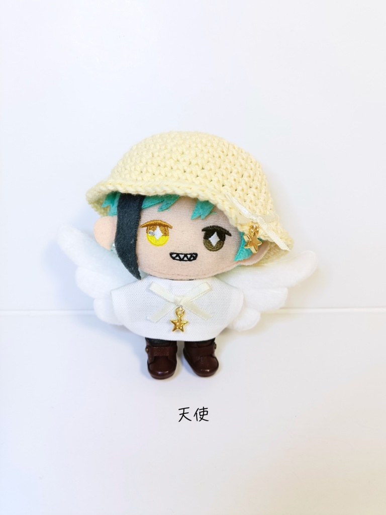 ぬい服10cm 天使&だ天使セット(ハット&トップス)