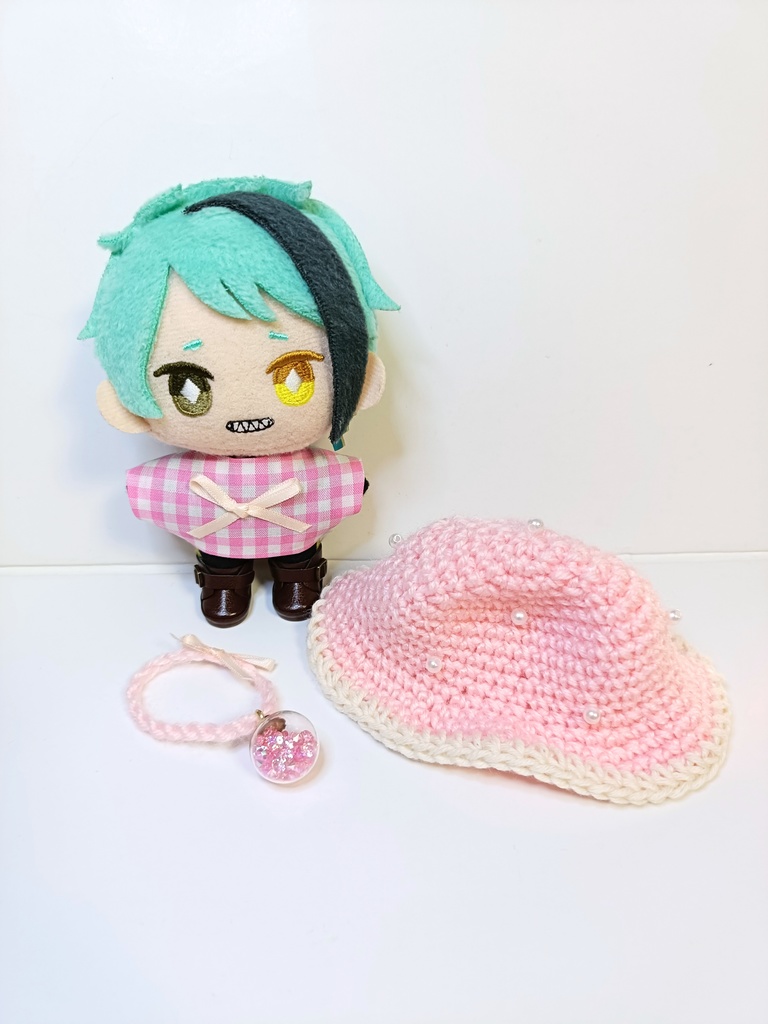ぬい服10cm キラキラ!キャンディーセット(ハット&トップス&ポシェット)