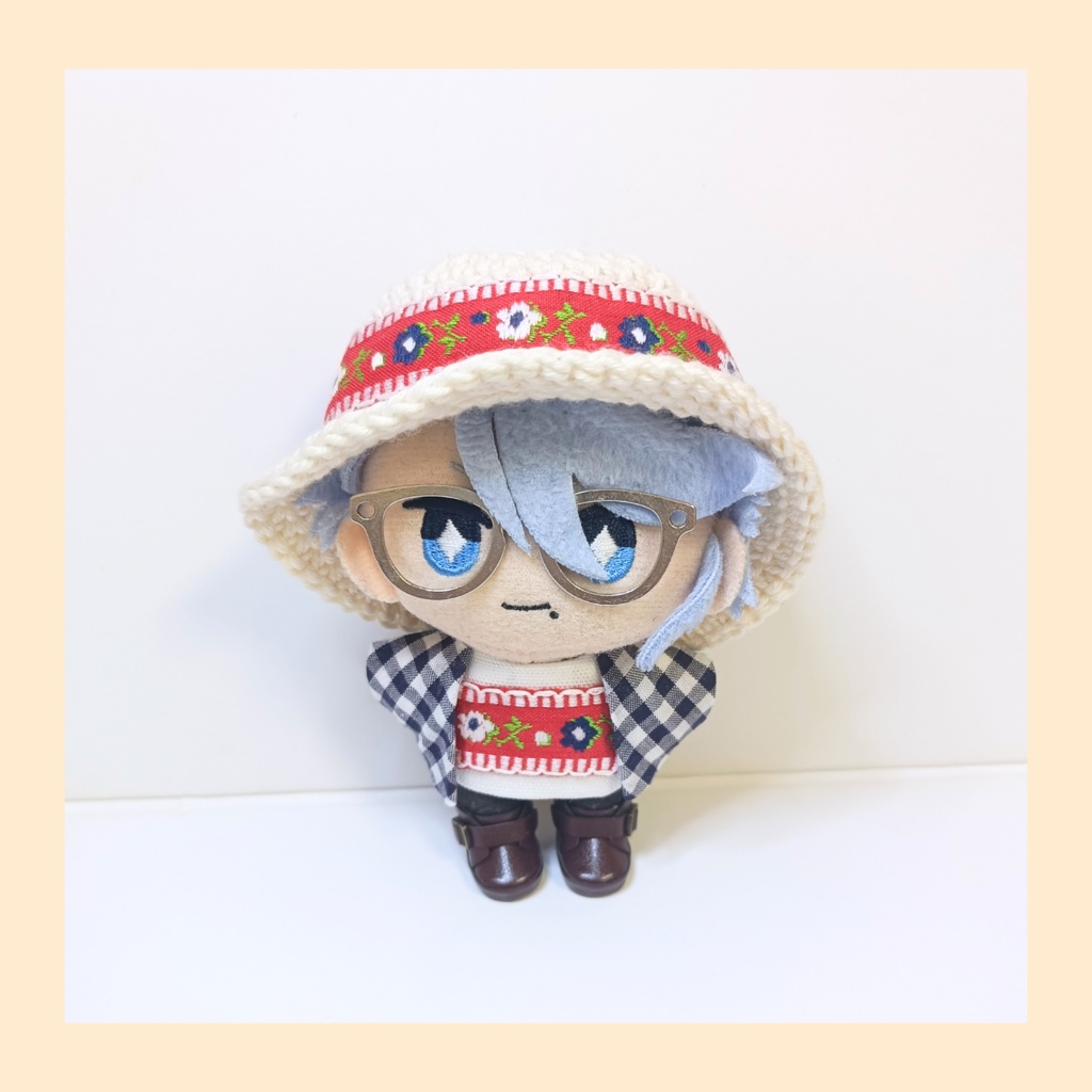 ぬい服10cm チロリアンセット(ハット&トップス&ジャケット)