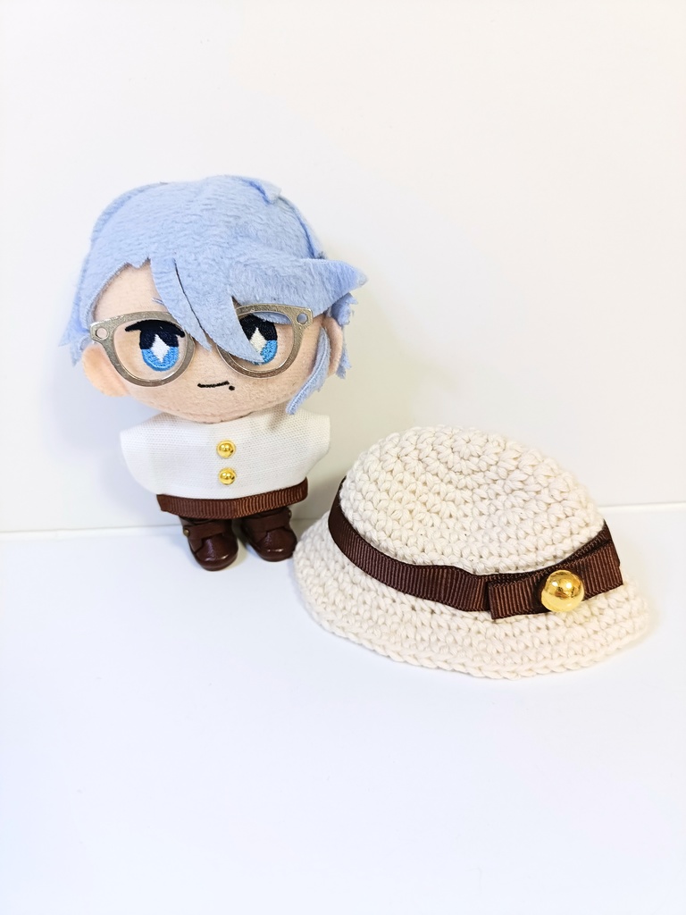 ぬい服10cm グログランリボンセット(ハット&トップス)