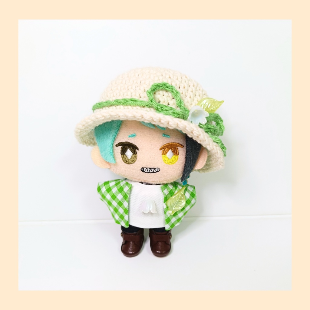 ぬい服10cm すずらんセット(ハット&トップス&ジャケット)