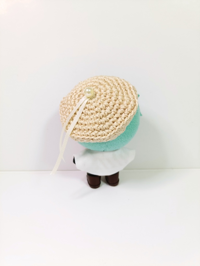 ぬい服10cm ボーダーマリンセット(ベレー&トップス&ジャケット)