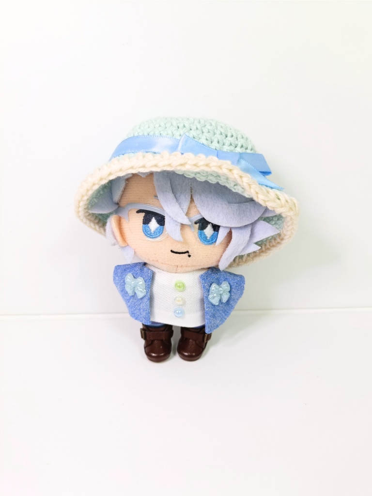 ぬい服10cm さわやかブルーセット(ハット&トップス&ジャケット)