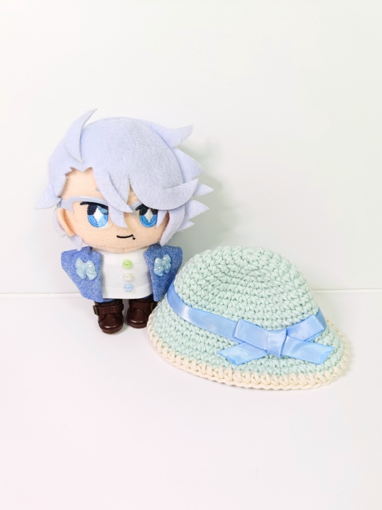 ぬい服10cm さわやかブルーセット(ハット&トップス&ジャケット)