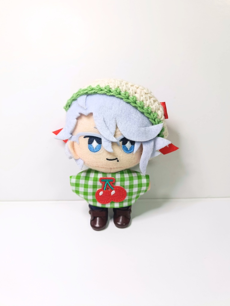 ぬい服10cm シンプルメロンソーダセット(ベレー&トップス)