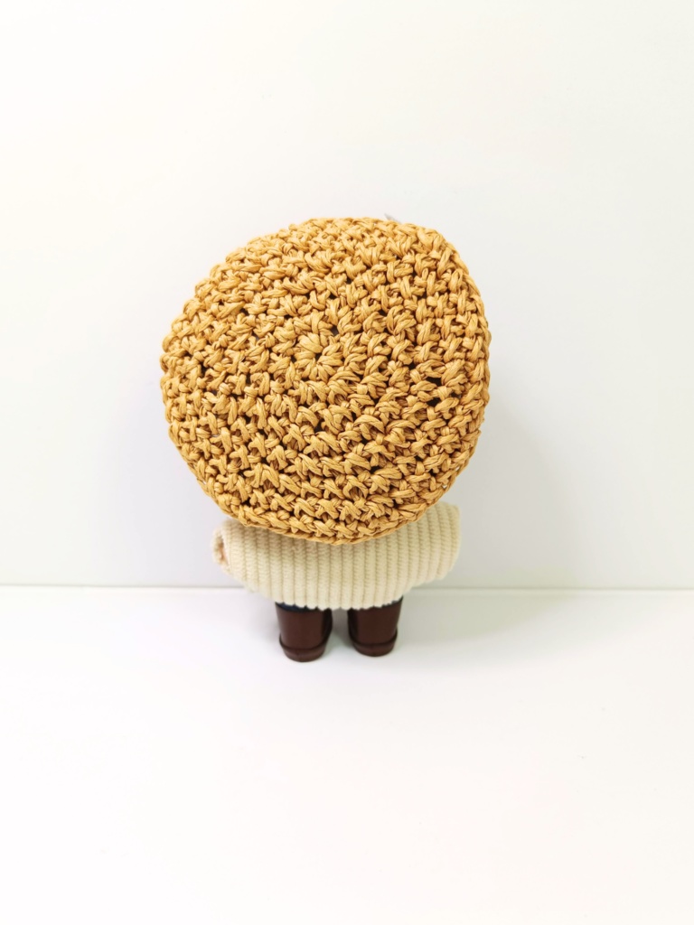 ぬい服10cm 麦わらベレーナチュラルセット(ベレー&トップス&ジャケット)